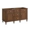 James Martin Vanities 60'' Double Vanity, Mid-Century Walnut w/ 3 CM White Zeus Quartz Top 424-V60D-WLT-3WZ - alternate 3